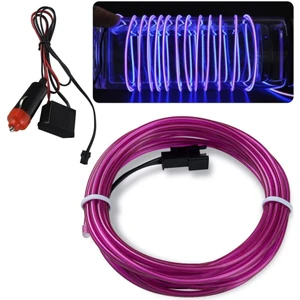 Araç Içi Torpido Şerit Ledi Renkli Ip Neon LED 5 Metre Mor