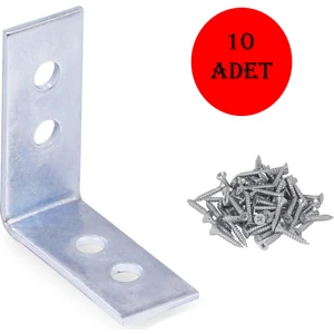 Mobilya Dolap Köşe Bağlantı L Demir Gönye 35 x 35 x 15 mm 10'lü