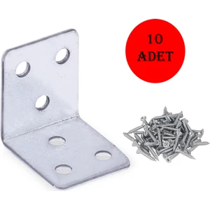 Nobel Mobilya Dolap Köşe Bağlantı L Demir Gönye 35X35X30 mm 10'lü