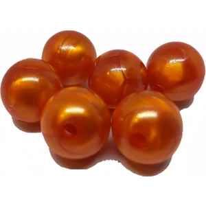 Sr Sazanrig Koyu Turuncu Janjan Boncuk 14 mm (Dar  Delik)