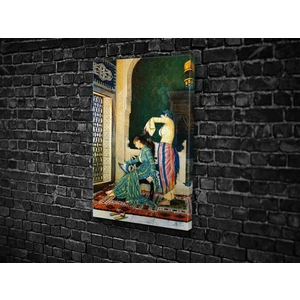 Tablo 360 Osman Hamdi- Saçlarını Taratan Kız Kanvas Tablo