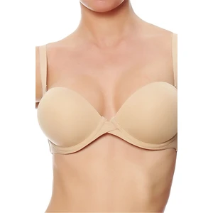 Magic Form 2087 Kadın Ten Düz Kumaşlı Çok Dolgulu Askısız Dekolteli Push-Up Straplez Sütyen