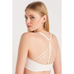 Magic Form 8026 Kadın Ekru Önden Klipsli Sırtı Şeritli Çıkarılabilir Destekli Sütyen