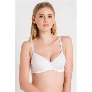 Magic Form 3045 Kadın Beyaz Ince Süngerli Düz Kumaşlı Dikişsiz Sütyen