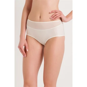 Magic Form 783 Kadın Ekru Geniş Kenarlı Yüksek Bel Tüllü Külot