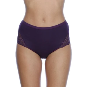 Magic Form 626 Kadın Mürdüm Geniş Kenarlı Penye Kumaşlı Az Dantelli Normal Külot