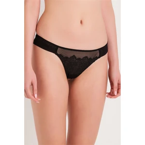 Magic Form 692 Kadın Siyah Brode Dantelli Brazil String Külot