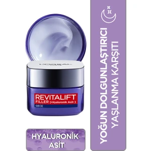 L'Oréal Paris Revitalift Filler Yoğun Dolgunlaştırıcı Yaşlanma Karşıtı Gece Kremi 50Ml - Hyaluronik Asit