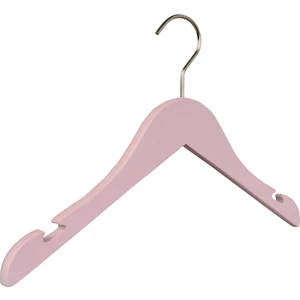 Nyn Ahşap 3-7 Yaş Çocuk Elbise Askısı Pembe Renk 12 Adet
