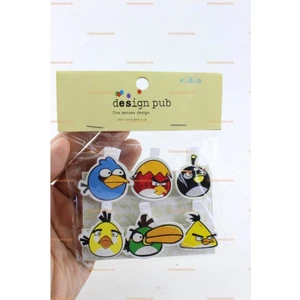 Event Party Store Angry Birds Dekoratif Mandal 6'lı
