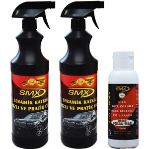 2 Adet Seramik Katkılı Hızlı ve Pratik Cila - 3'ü 1 Arada (Cila-Boya Koruma-Hare Giderici)