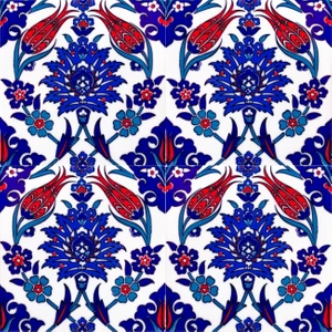 Kütahya Çini Yapı Tasarım  AC04 20X20 cm 4 Adet Çini Karo