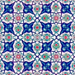 Kütahya Çini Yapı Tasarım  AC27 20X20 cm 4 Adet Çini Karo