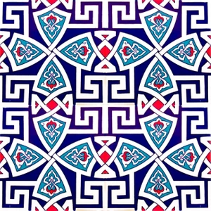 Kütahya Çini Yapı Tasarım  AC58 20X20 cm 4 Adet Çini Karo