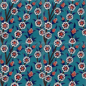 Kütahya Çini Yapı Tasarım  AC60T 20X20 cm 4 Adet Çini Karo