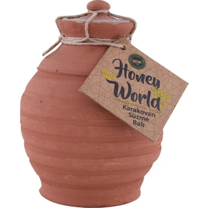 Honey World Organik  Süzme Karakovan Bal 500 Gr Çömlek Kavanoz