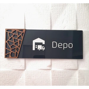 Wooden Serisi Depo Kapı Isimliği