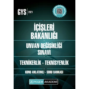 Pegem Akademi Yayıncılık İçişleri Bakanlığı Unvan Değişikliği Değişikliği Sınavı Konu Anlatımlı Soru Bankası Teknikerlik - Teknisyenlik