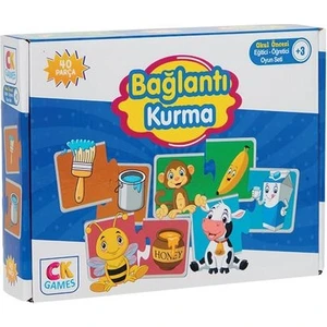 Ck Games Bağlantı Kurma Okul Öncesi Oyun Seti +3 Yaş Eğitici Öğretici 40 Parça Puzzle Oyun Seti