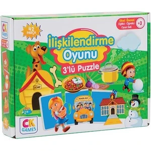 Ck Games Ilişkilendirme Oyunu Okul Öncesi Oyun Seti +3 Yaş Eğitici Öğretici 42 Parça Puzzle Oyun Seti