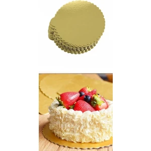 Hayal Aksesuar Pasta Altlığı Mendili  50 Adet Gold Ince 18 cm