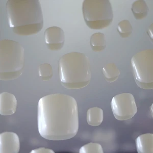 Eda Luxury Beauty Inci Saten Beyaz Ayak Takma Tırnak Lüks Doğal Pedikür Natürel Pearl White Toe Nails Pro Pedicure Kit