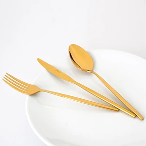 5900 12 Kişilik 84 Parça Titanyum Gold Çatal Kaşık Bıçak Takımı
