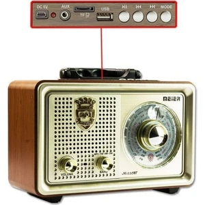 M-110BT Nostaljik Şarjlı Radyo Bluetooth Mp3