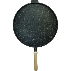 HGT-36S 36CM Döküm Granit Tava Gözleme Tavası, Krep Tavası, Kızartma Tavası