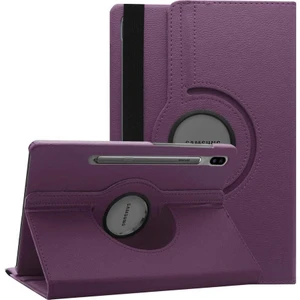 Case 4U Samsung Galaxy Tab S7 FE LTE T737 Dönebilen Standlı Kılıf Mor