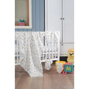 Evim Home Müslin Bebek Battaniye + Ağız Bezi (4'lü) 90 x 80 cm Sarı - Pamira
