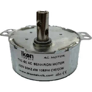 Ikon Elektrikli Şömine Motoru, Ac Senkron Motor TYC50 10 Rpm 4W, Viyol Motoru, TYC50 10RPM Cw/ccw