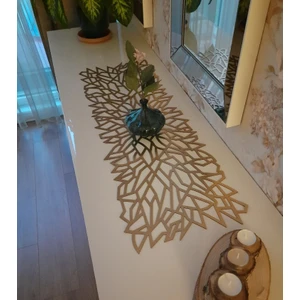 Runner - Masa Örtüsü - Sehpa Örtüsü - Suni Deri - 5 Parça