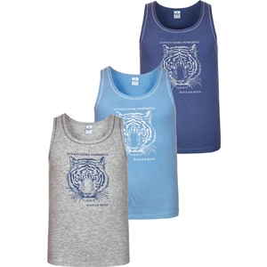 Erkek Çocuk Aslan Baskılı  Atlet 3'lü Paket 2106 Gri