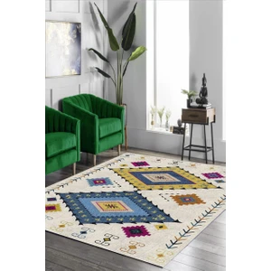 Cappio Halı Kilim Desenli Halı Makinede Yıkanabilir