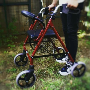 Tekerlekli, Frenli, Oturaklı, Sepetli, Hasta Yardım Yürümeç Rollator Poylin