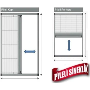 Pileli Sineklik  Pencere Sineklik Plise Sineklik 90 x 140