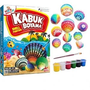 Kabuk Boyama Seti Deniz Kabuğu Boyama Shell Painting Sanatsal Hobi Boyama Seti
