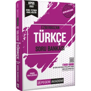 Pegem Akademi Yayıncılık 2022 Genel Yetenek Genel Kültür Ezberbozan Türkçe Soru Bankası