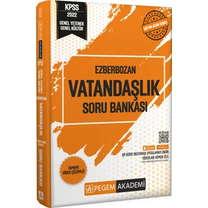 Pegem Akademi Yayıncılık 2022 Genel Yetenek Genel Kültür Ezberbozan Vatandaşlık Soru Bankası