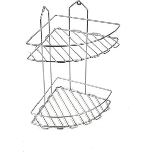 Olgun Home Banyo Köşe Duş Rafı Metal 2 Katlı Düzenleyici 36 cm