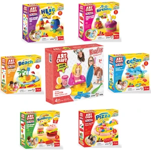 Art Craft Kuaför + Okyanus + Plaj + Figür + Pizza + Doğum Günü + Hamburger Oyun Hamuru Setleri