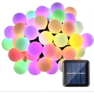 Nostaljik Lezzetler 50 LED Renkli Solar Güneş Enerjili Bahçe Teras Balkon Ağaç Lambası Aydınlatması