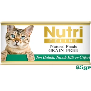 Nutri Feline Ton&tavuk Etli Ciğerli Tahılsız 85gr Nutri Yaş Kedi Maması