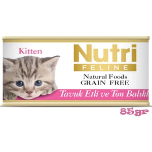 Nutri Feline Tavuklu&ton Balıklı Tahılsız 85gr Kitten Nutri Yavru Yaş Ke
