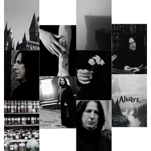 Harry Potter Duvar Kağıdı Seti-Severus Snape-10 Adet A5 200G Kuşe Kağıt