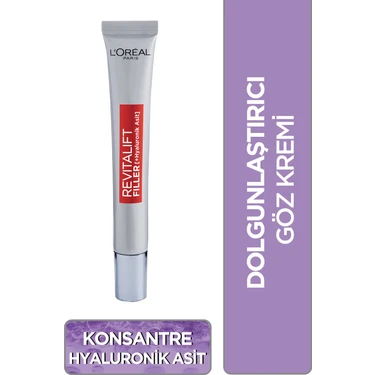 L'Oréal Paris Revitalift Filler Dolgunlaştırıcı Yaşlanma Karşıtı Göz Bakım Kremi 15Ml -Hyaluronik