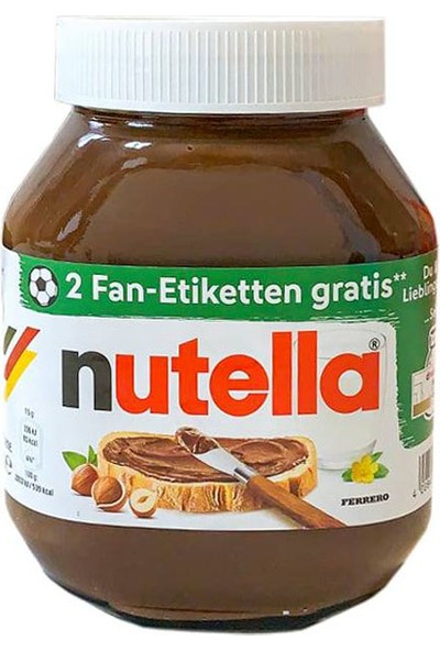 Nutella 2 Fan Etiketten 750 gr Alman Nutella