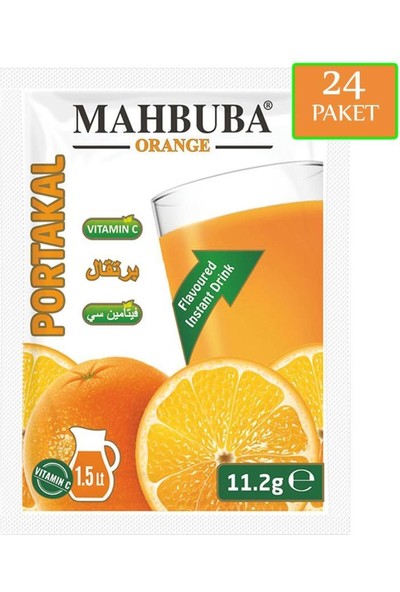 Mahbuba Portakal Aromalı Toz İçecek 24x11.2gr Soğuk Veya Sıcak Tüketilebilir