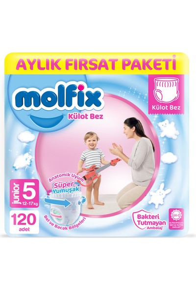 Molfix Külot Bez 5 Beden Junior Aylık Fırsat Paketi 120 adet